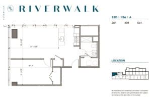 riverwalk philadelphia one bedroom floor plan