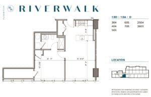 riverwalk philadelphia one bedroom for rent floor plan
