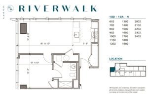 riverwalk philly one bedroom apartment floor plan layout