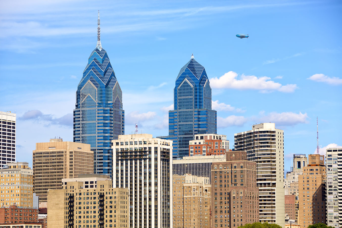 Cityscape of Philadelphia downtown, Pennsylvania, US