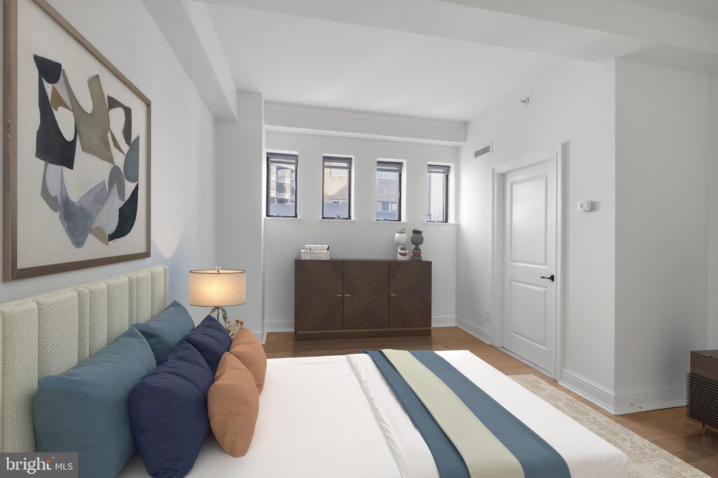 A guest bedroom at 222 West Rittenhouse