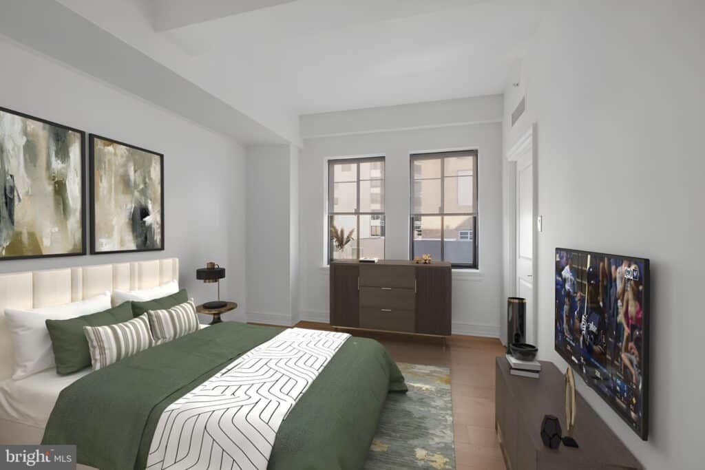 View of the master bedroom at 222 Rittenhouse