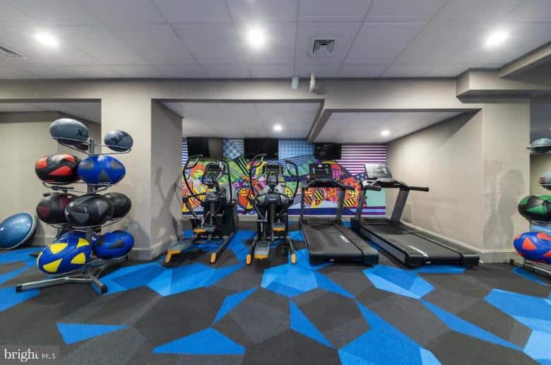 The fitness center at 222 Rittenhouse building